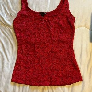 Red Lace Tank Top